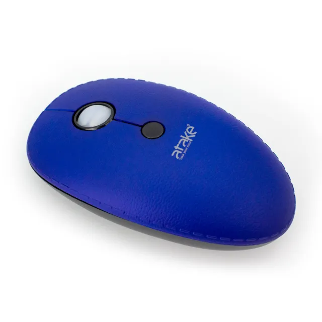 【ATake】時尚皮革2.4G/藍芽雙模無線滑鼠(時尚皮革 舒服握感)