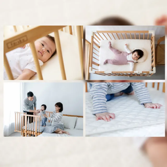 【Farska】airclean 3D透氣輕洗二用式床墊(柔軟乳膠/透氣纖維/適用童趣森林嬰兒床)