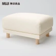 【MUJI 無印良品】沙發凳/聚氨酯獨立筒/棉平織/深棕(大型家具配送)