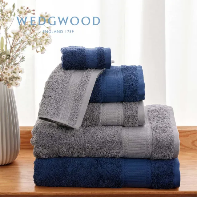 【WEDGWOOD】100%埃及棉素色方巾璀璨系列(33x33cm)