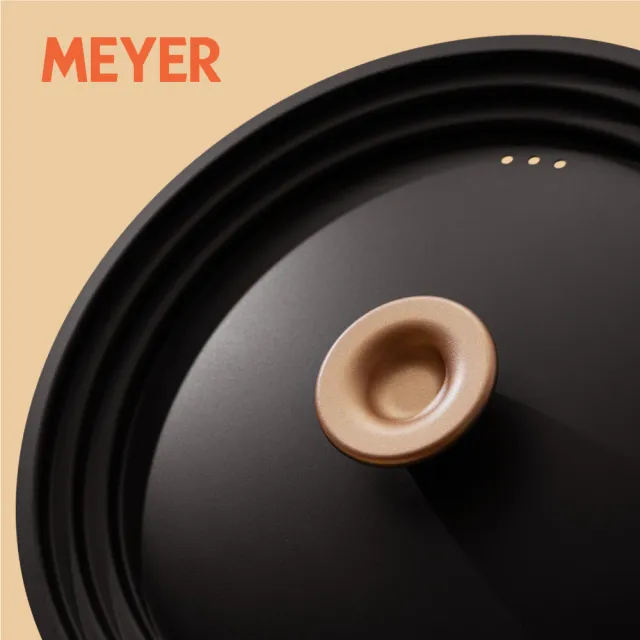 【MEYER 美亞】Accent微金亞光黑-不鏽鋼萬用鍋蓋-小(16/18/20cm 鍋型適用)