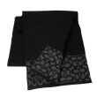 【COACH】C LOGO 金蔥袖圍 純羊毛針織披巾圍巾(黑色)