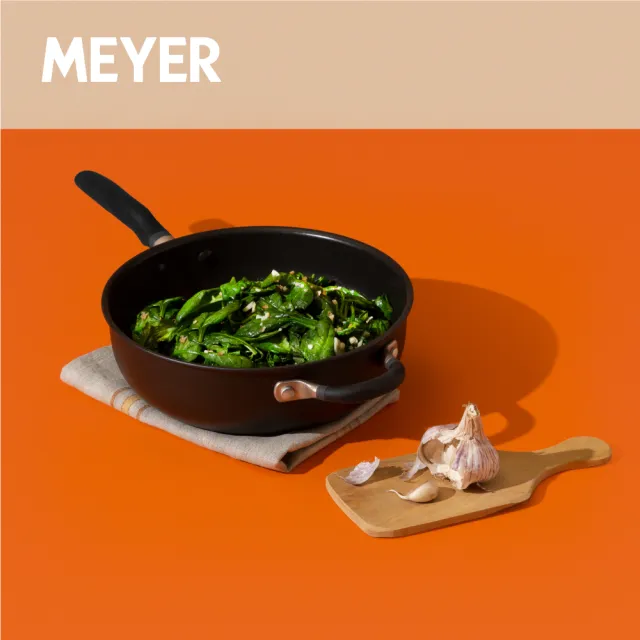 【MEYER 美亞】Accent微金亞光黑-陽極氧化26cm /4.3L不沾鍋萬用深炒鍋(IH/電磁爐適用)