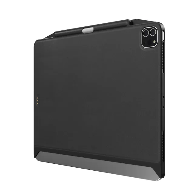 【SwitchEasy 魚骨牌】2021 iPad Pro 12.9 吋CoverBuddy皮革黑保護殼(支援巧控鍵盤 一年保固)