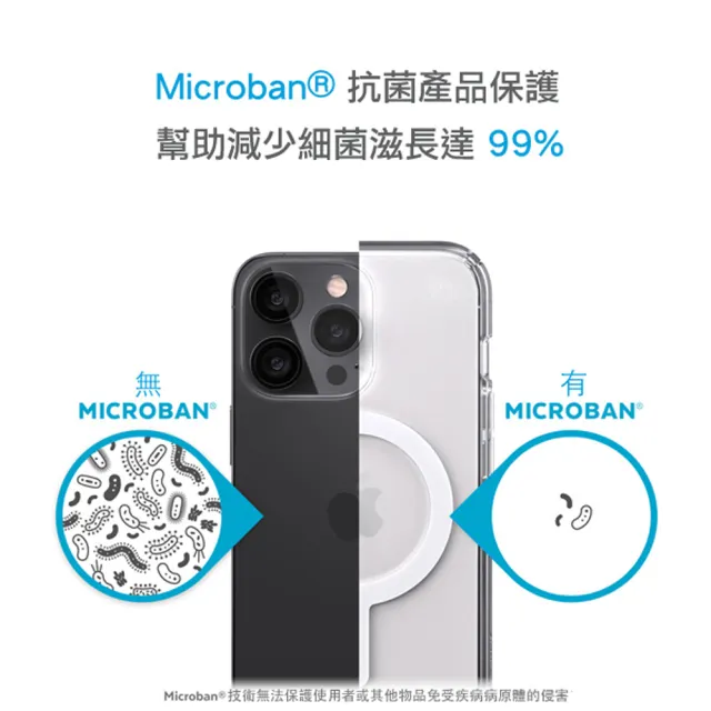 【Speck】iPhone 13 Pro 6.1” Presidio Perfect-Clear MagSafe 透明抗菌4米防摔保護殼(iPhone 13 保護殼)