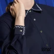 【SST&C 最後55折】青玉藍襯衫領繡花設計上衣7662111006