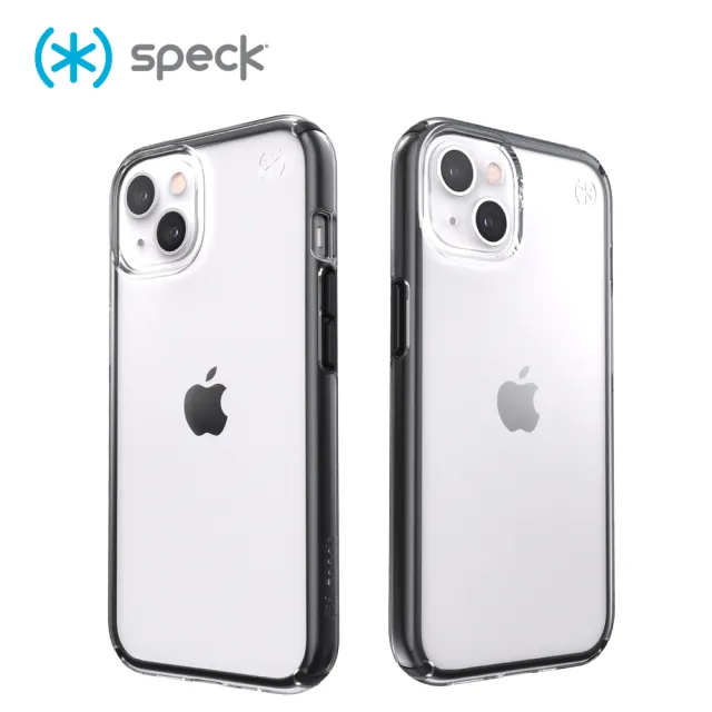 【Speck】iPhone 13 6.1” Presidio Perfect-Clear Geo 透明抗菌4米防摔保護殼 黑框(iPhone 13 保護殼)