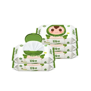 【順順兒】順順兒頂級嬰兒濕紙巾 70片 果漾綠 5包組(順順兒 頂級 濕紙巾 果漾綠)