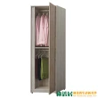 【綠活居】提韋克  單門2尺雙吊衣桿衣櫃/收納櫃