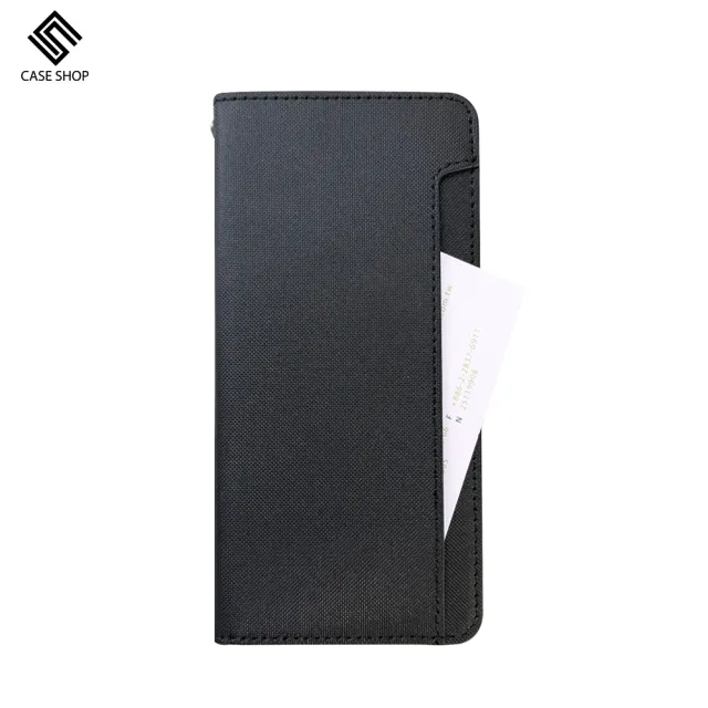 【CASE SHOP】OPPO Reno7 5G 專用前插卡側立式皮套-黑