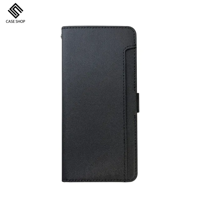 【CASE SHOP】OPPO Reno7 5G 專用前插卡側立式皮套-黑