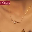 【Mbox】項鍊 時空交錯  採用925銀+淡水珍珠 日韓時尚款純銀鎖骨鍊(純銀)
