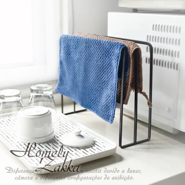 【Homely Zakka】日式簡約鐵藝三格抹布架/毛巾架/瀝水架/收納架_2色任選 毛巾掛架 廚房收納架 廚房置物架