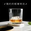 【UNION】刀尖紋威士忌杯278mll 6入組(威士忌杯 威杯 烈酒杯 水杯 調酒杯 平底杯 直紋杯)
