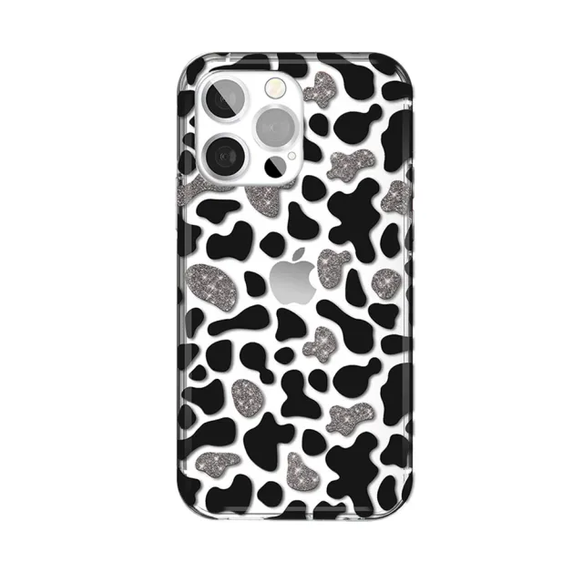 【Kingxbar】iPhone 13 Pro 手機殼 i13 Pro 6.1吋 保護殼 野性魅力亮閃保護套(魅系列-乳牛)