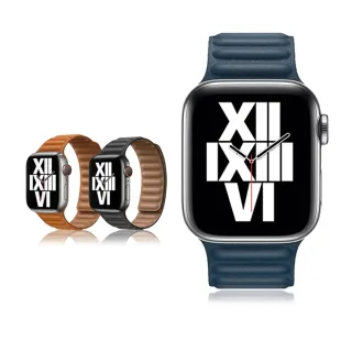 【ANTIAN】官方同款 Apple Watch Ultra 2 Series 9/8/7/6/5/4 真皮皮革錶帶 iWatch時尚舒適替換腕帶