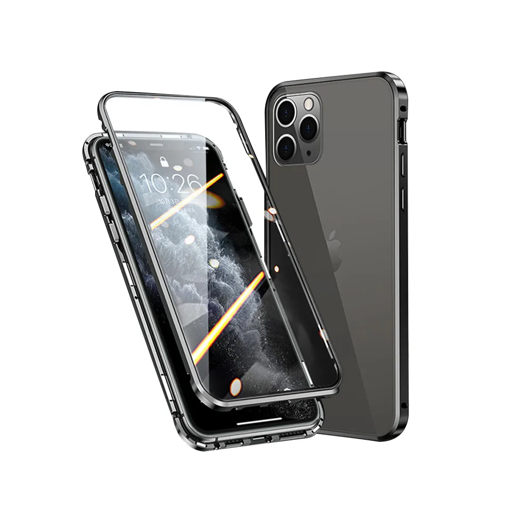 【Didoshop】iPhone 13 Pro Max 6.7吋 雙面鋼化玻璃磁吸式手機殼(WK090)