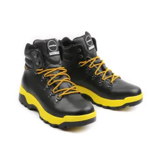 【PUHU 彪琥】輕量動能防水登山靴-男款黑黃(100%MIT 防水 耐磨 輕量)