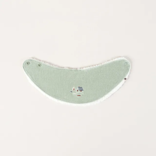 【Happy Prince】韓國製 Abel薄荷綠雪絨內裡嬰兒童圍兜(寶寶圍脖圍巾口水巾)