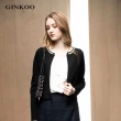 【GINKOO 俊克】珍珠串領針織外套