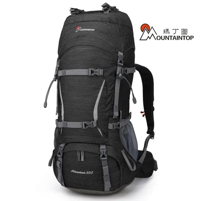 【MOUNTAINTOP 瑪丁圖】50L背幅可調整多功能登山包(贈防雨罩)