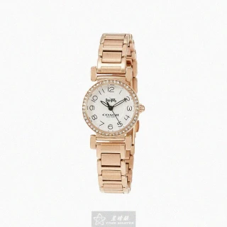 【COACH】COACH蔻馳女錶型號CH00060(白色錶面玫瑰金錶殼玫瑰金色精鋼錶帶款)