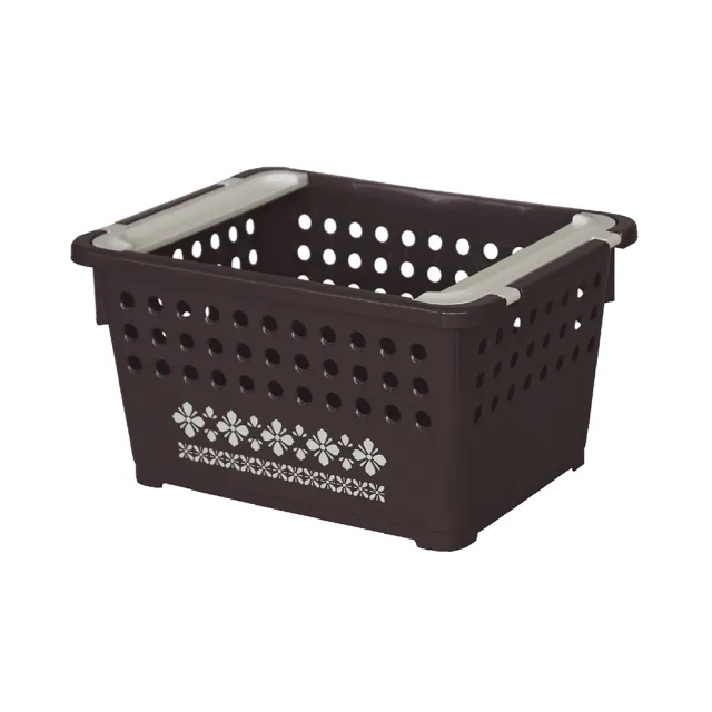 【日本平和HEIWA】堆疊收納籃/雙色(淺型印花)