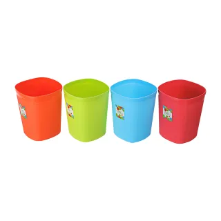 【KEYWAY 聯府】科爾曼方型中垃圾桶-6入 顏色隨機(MIT台灣製造)