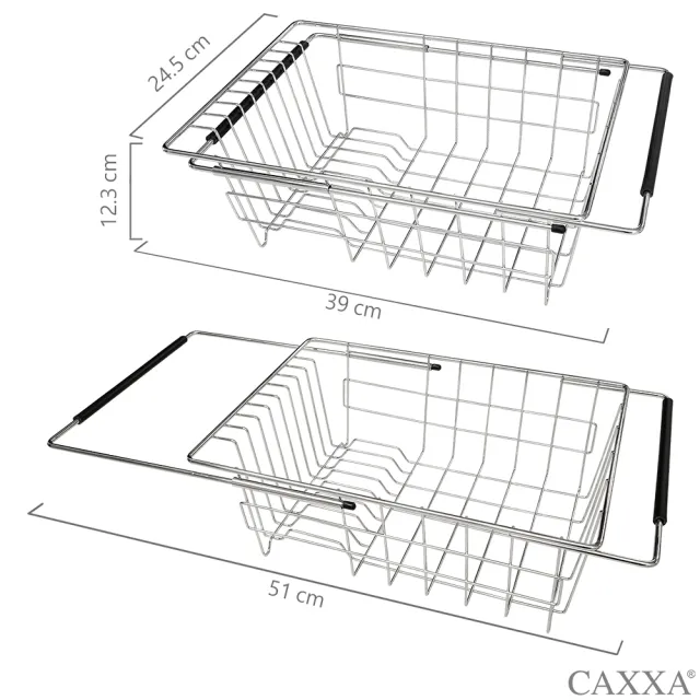 【CAXXA】不銹鋼伸縮式瀝水籃(滴水籃/瀝水籃)