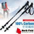 【North Field】Micro Vario Carbon 碳纖維超輕量快扣式三節登山杖(752RC/2支合售)