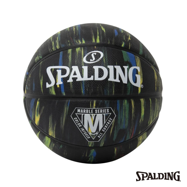 【SPALDING】SP 大理石系列 黑彩 橡膠 #7 籃球(橡膠)