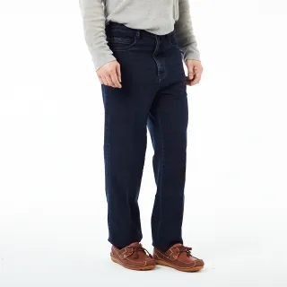 【NST JEANS】中高腰寬版 重磅耐磨 熟男 保暖微彈牛仔褲 台製(005-67386)