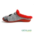 【GRUNLAND】義大利MY BEST FRIEND保暖拖鞋ALIN CI2478 紅灰(義大利進口健康舒適鞋 獨家造型)