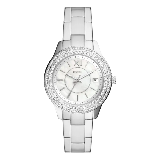 【FOSSIL】Stella 奢華雙鑽圈經典女錶實體門市同步服務(ES5130)