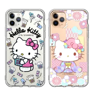 【SANRIO 三麗鷗】iPhone 11 Pro 5.8吋 Hello Kitty凱蒂貓 彩繪空壓手機殼
