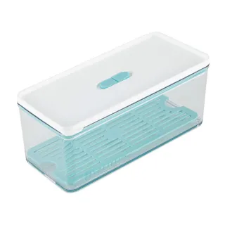 【HOUSUXI 舒希】疊疊樂透視保鮮盒(水藍1500ml)