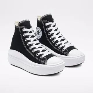 【CONVERSE】休閒鞋 女鞋 帆布鞋 高筒 運動 厚底 增高 黑 568497C