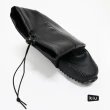 【KIU】二代可折疊百搭雨鞋/文青風氣質雨靴 附收納袋(男女適用 黑色)