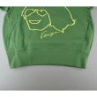 【KENZO】KENZO刺繡字母LOGO人物線條設計棉質長袖連帽T-Shirt(黃x綠)