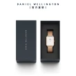 【Daniel Wellington】DW 手錶  Quadro  Melrose  29x36.5mm 玫瑰金麥穗式金屬編織大方錶(DW00100465)