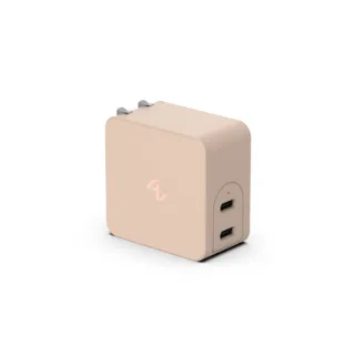 【Allite】65W GaN氮化鎵 雙孔USB-C PD快充充電器(限量焦糖奶茶色)