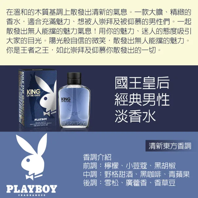 【PLAYBOY】國王皇后經典男性保濕香水2合1洗髮沐浴膠 250ml(專櫃公司貨)