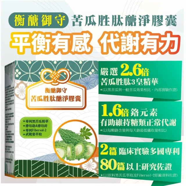 【YAYU Biomed 雅譽生醫】苦瓜胜肽醣淨膠囊1入組(共30顆)