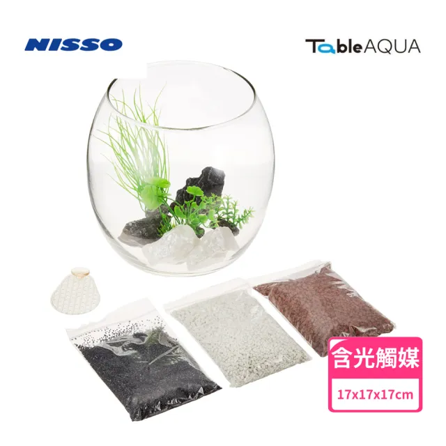 【NISSO 尼索】Table AQUA Drum 景觀生態套缸組(桌上型 魚缸 擺飾)