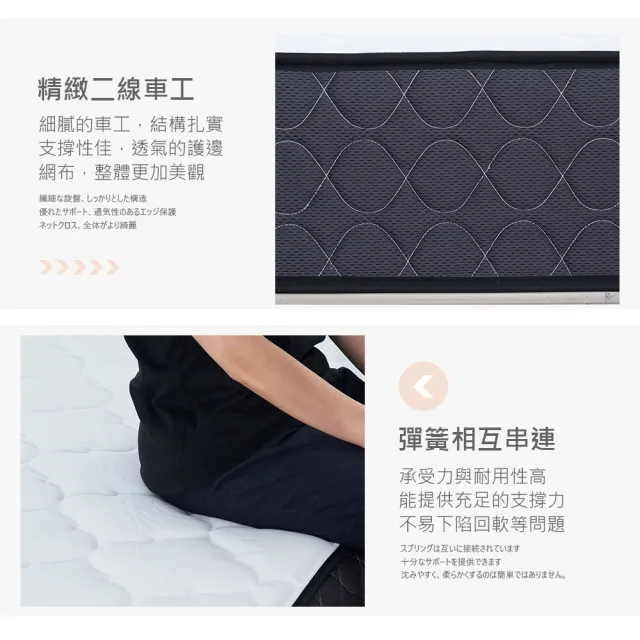 【時尚屋】奧勒岡6x7尺連結式硬式乳膠床墊BD81-23-7(免運費 免組裝 台灣製)