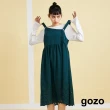 【gozo】不對稱斜邊吊帶洋裝(兩色)
