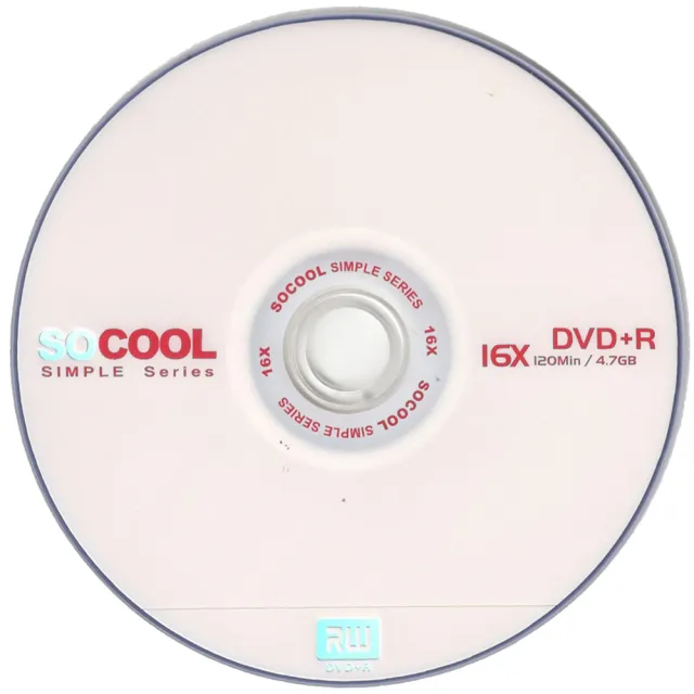 【SOCOOL】DVD+R 16X 4.7G 50片裝 可燒錄空白光碟(國內第一大廠代工製造 A級品)