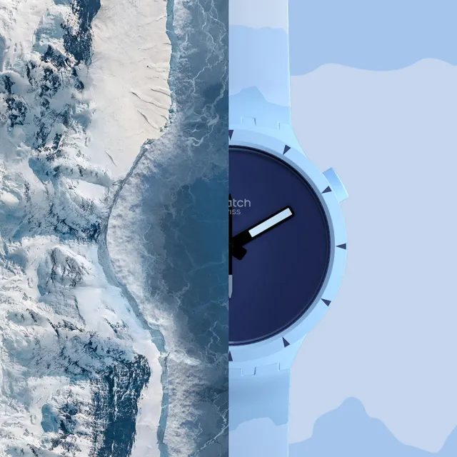 SWATCH】BIG BOLD系列手錶BIOCERAMIC ARCTIC 極地瑞士錶錶(47mm