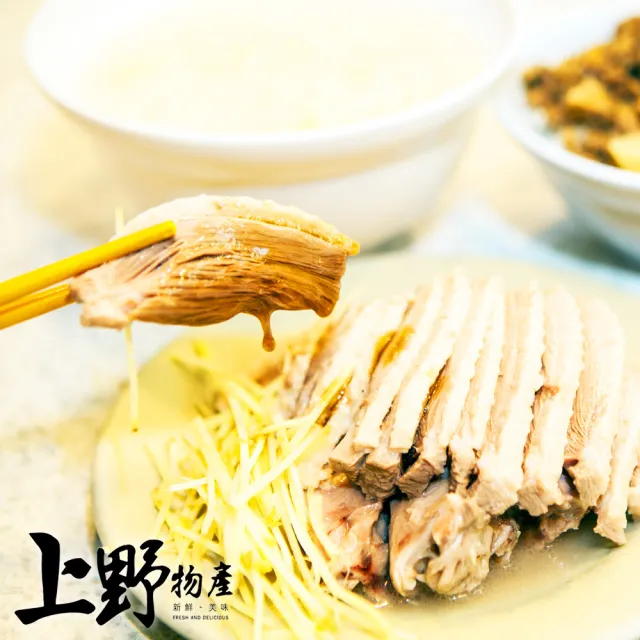 【上野物產】肉嫩鮮甜雲林鹹水鵝 x2包(400g±10%/包 鵝肉)