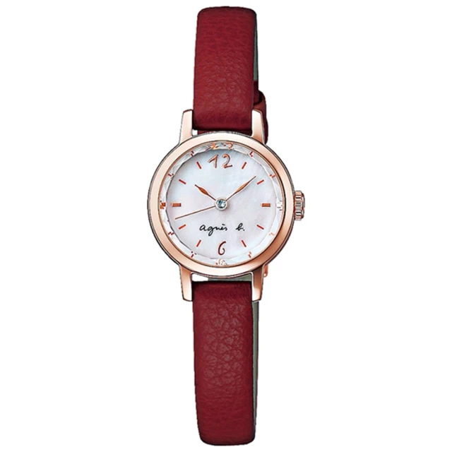 【agnes b.】marcello 優雅復古風紅色皮革錶(BX2010X1/VC01-KVS0R)